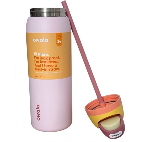 NWT Owala Water Bottle 40 oz Insulated Travel Thermos BPA Free Stocking Stuffer - Picture 10 of 11